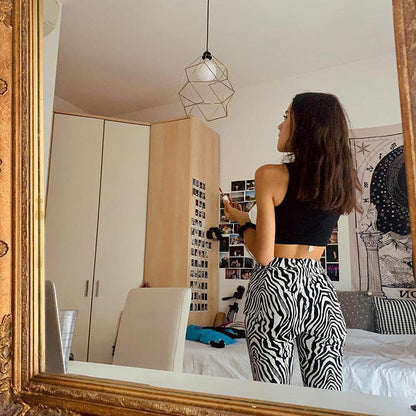 Psychedelic Zebra Print Pants by White Market