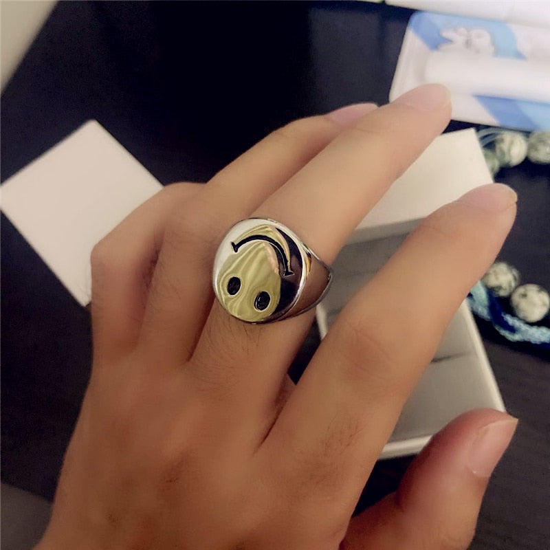 Happy Face Ring by White Market