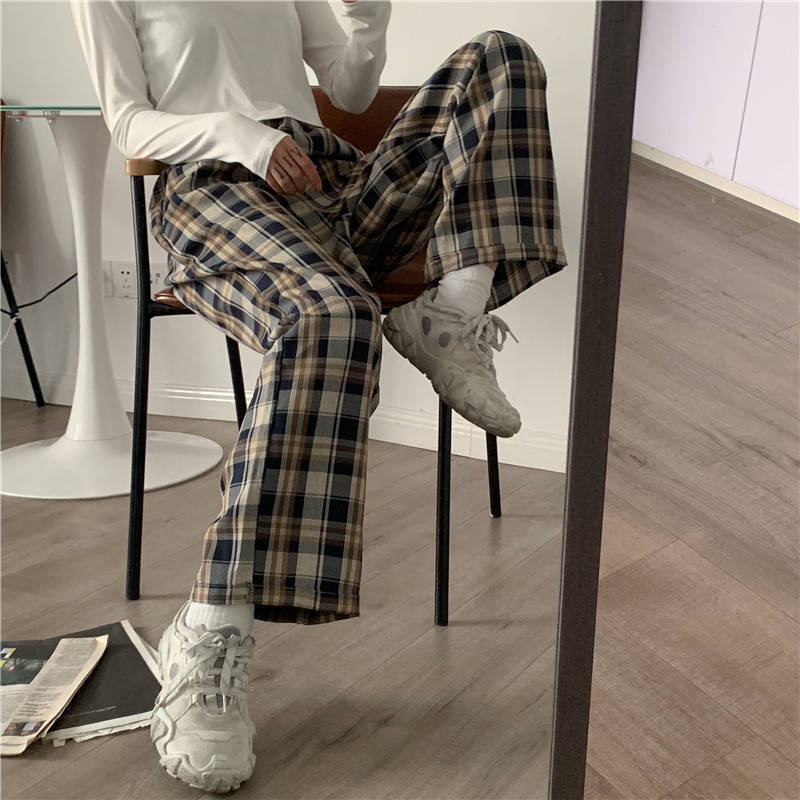 Thick Plaid Trousers by White Market