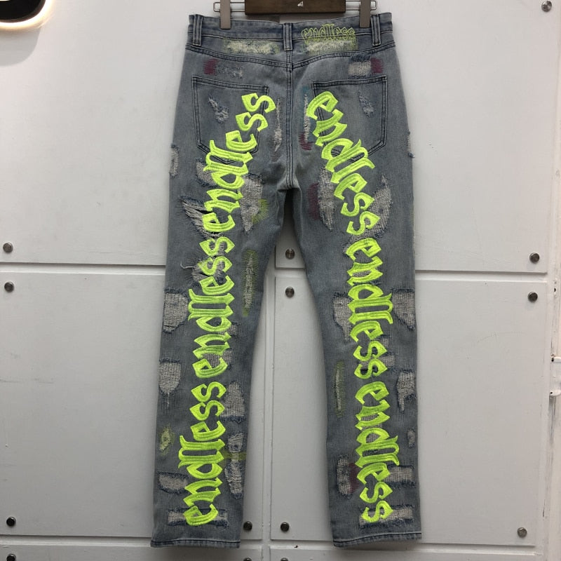 "Endless" Embroidered Jeans by White Market