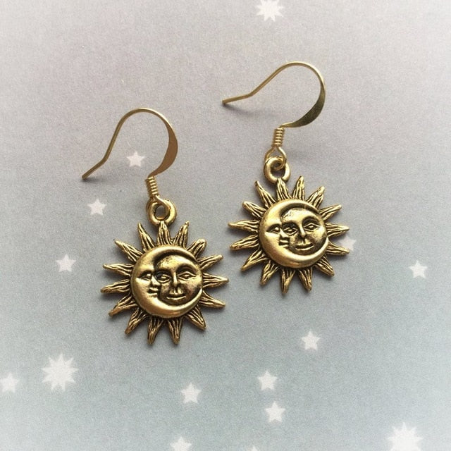 Sun and Moon Earrings by White Market