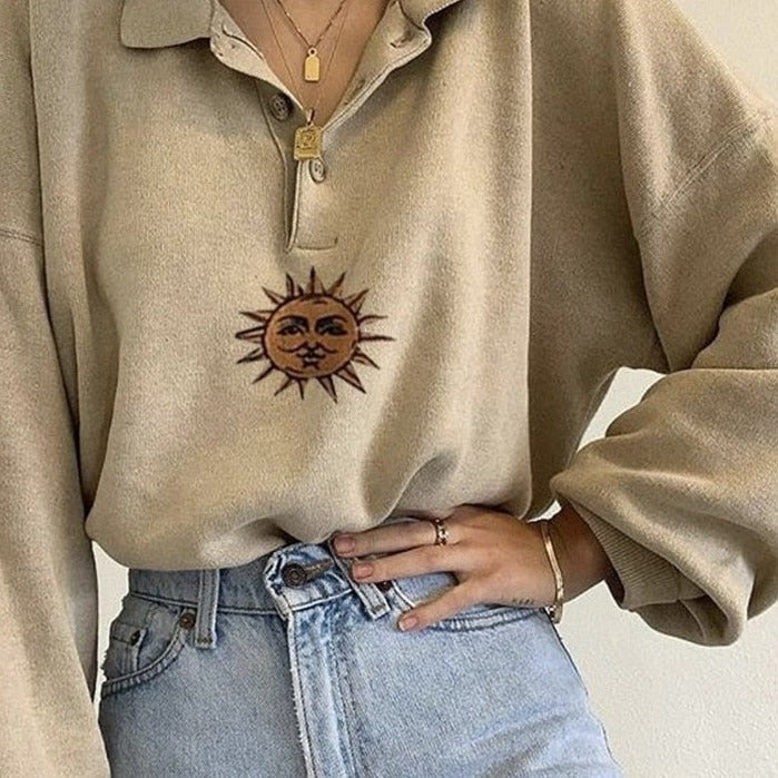 Tarot Sun Long Sleeve Sweater by White Market