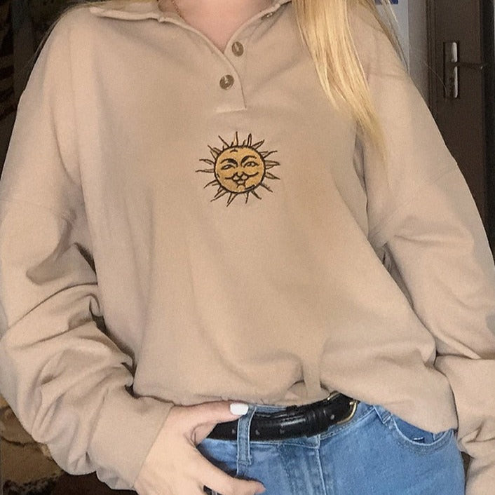 Tarot Sun Long Sleeve Sweater by White Market