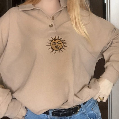 Tarot Sun Long Sleeve Sweater by White Market