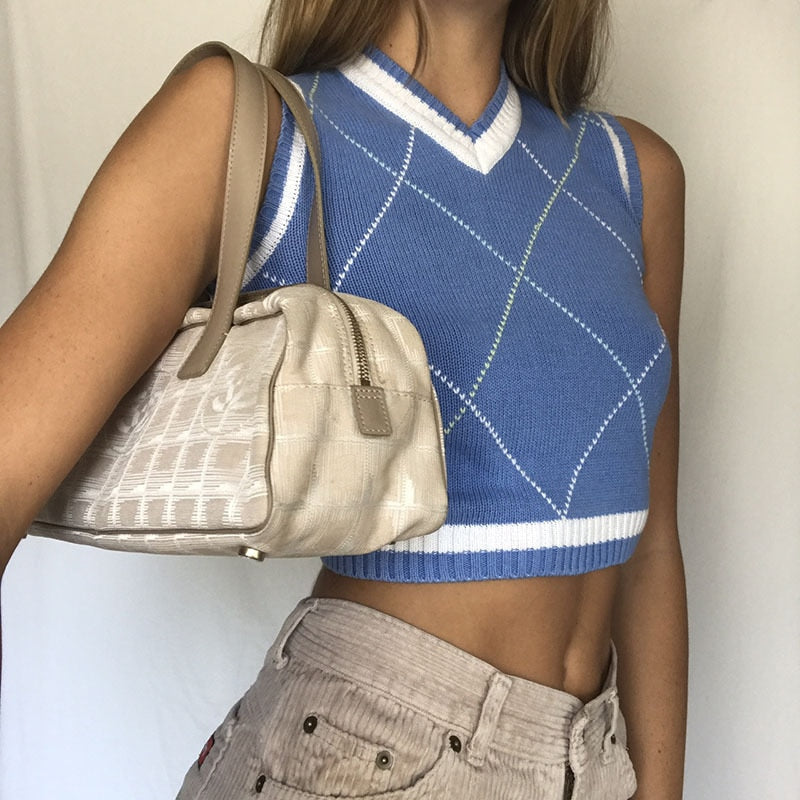 90s Vintage Vest Crop Tops by White Market