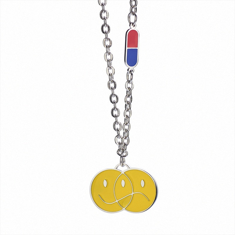 Happy & Sad Necklace by White Market