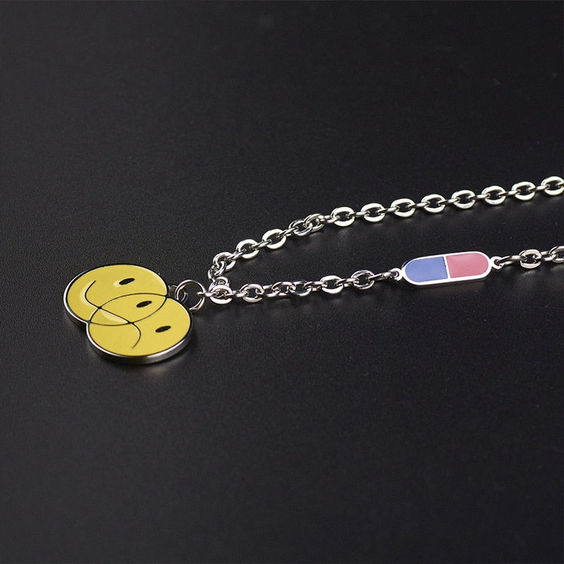 Happy & Sad Necklace by White Market