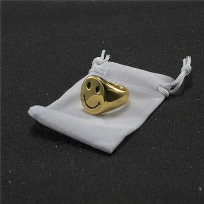 Happy Face Ring by White Market