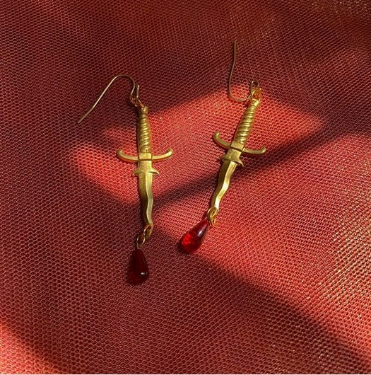 Bloody Dagger Earring by White Market