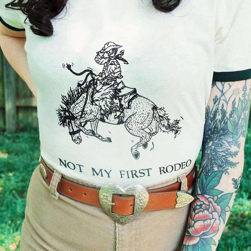 "Not My First Rodeo" Ringer Tee by White Market