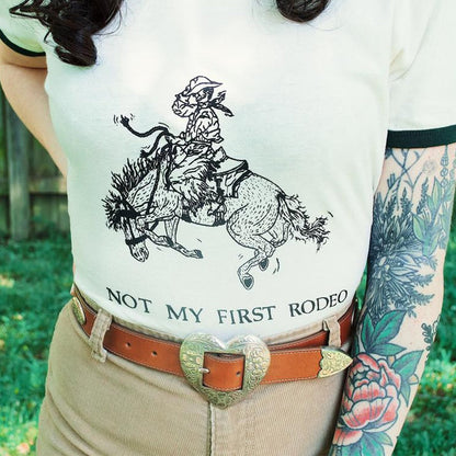 "Not My First Rodeo" Ringer Tee by White Market