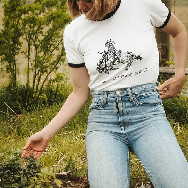 "Not My First Rodeo" Ringer Tee by White Market