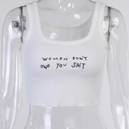 Don't Owe You Shit Crop Top by White Market