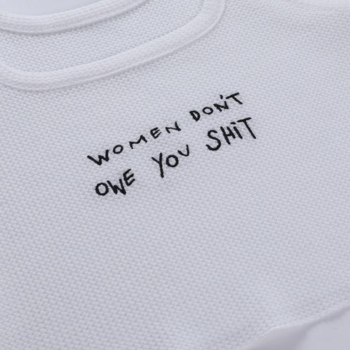 Don't Owe You Shit Crop Top by White Market