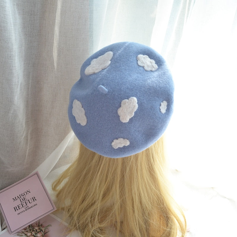 Head In The Clouds Beret by White Market