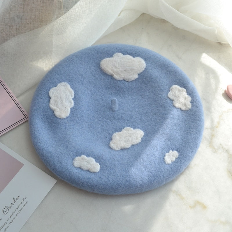 Head In The Clouds Beret by White Market