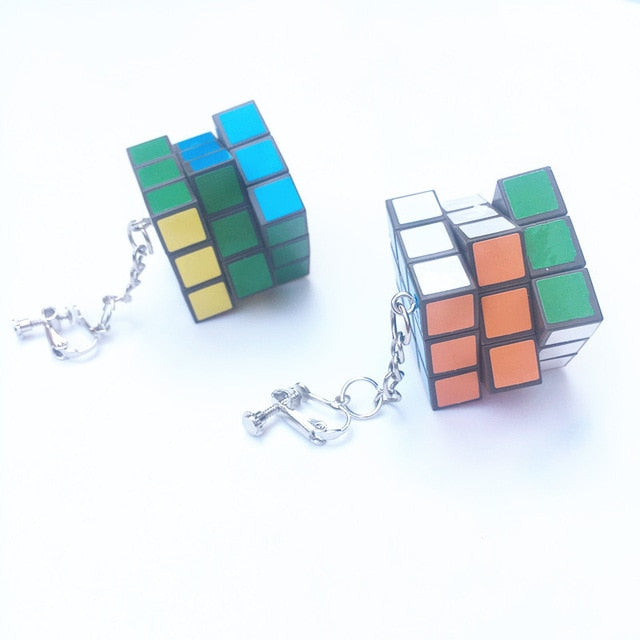 Rubix Cube Earrings by White Market