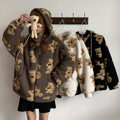 Teddy Sherpa Hoodie by White Market