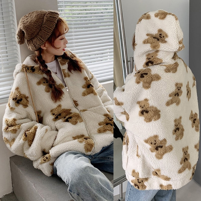 Teddy Sherpa Hoodie by White Market