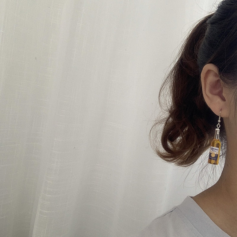 Tiny Beer Earrings by White Market