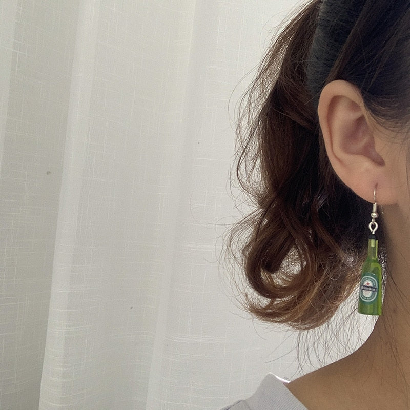 Tiny Beer Earrings by White Market