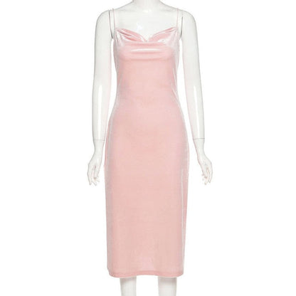 Loose Pink Party Midi Dress by White Market