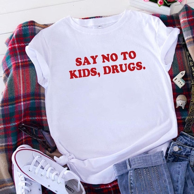 "Say No To Kids, Drugs" Tee by White Market