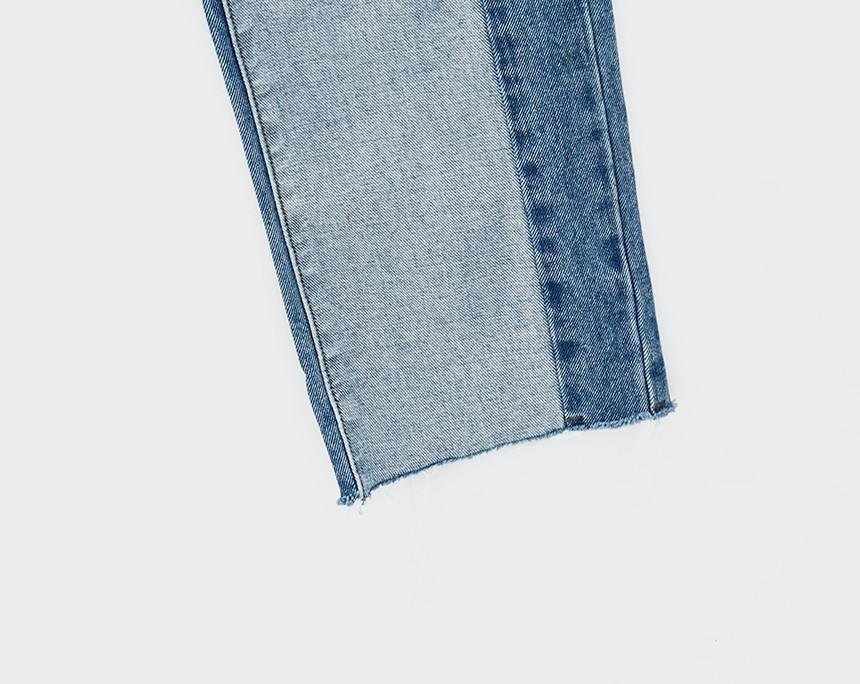 Two Tone Patchwork High Waisted Denim by White Market