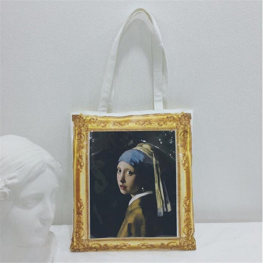 Classical Frame Canvas Bag by White Market