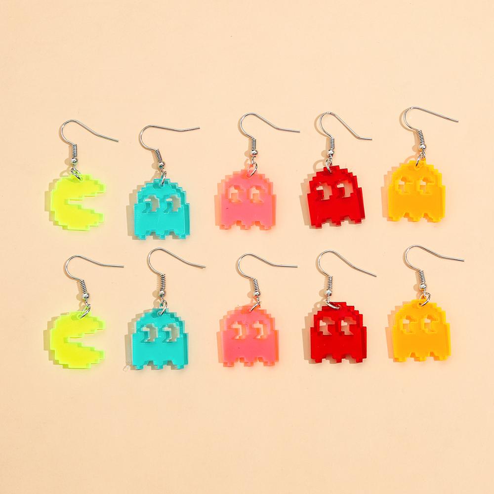 5 Piece Pac Man Earring Set by White Market