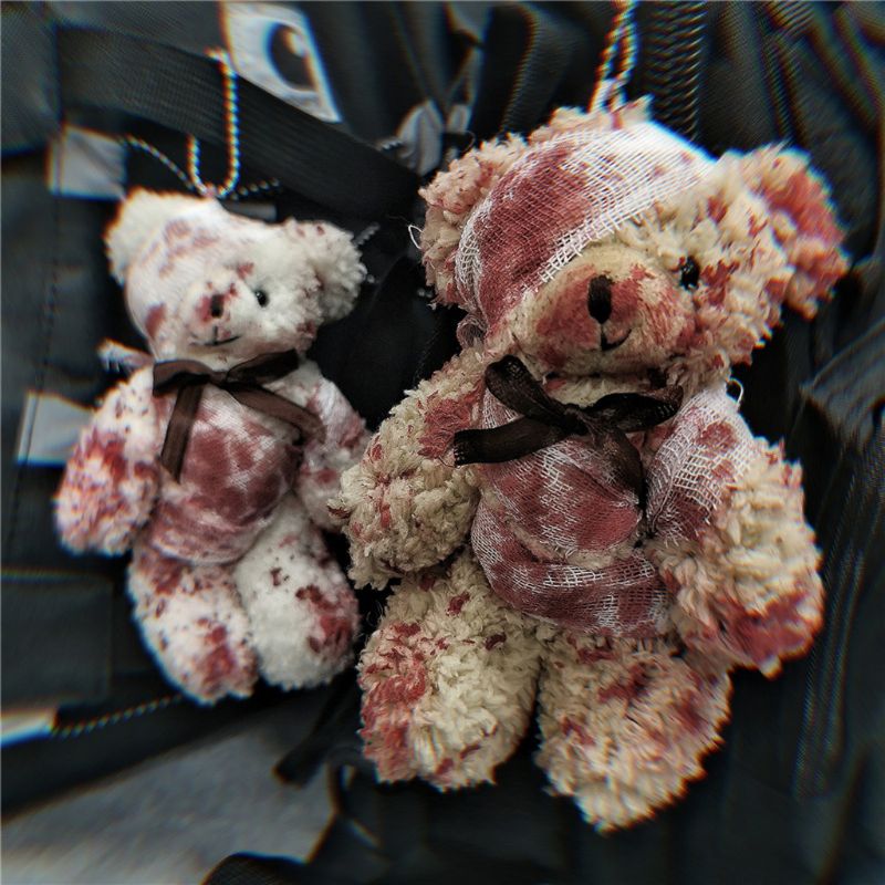 Bloody Teddy Bear Keychain by White Market