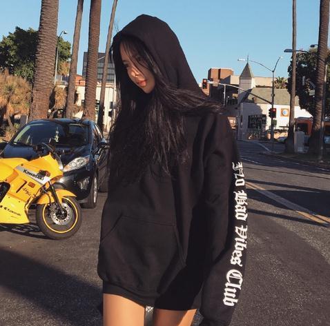 "No Bad Vibes Club" Hoodie by White Market