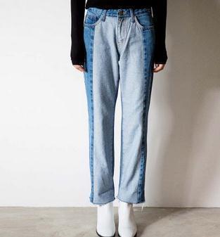 Two Tone Patchwork High Waisted Denim by White Market