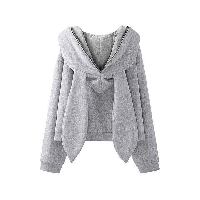 Bunny Ears Zip Up Hoodie by White Market