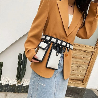 Double Leather Crossbody Bags by White Market