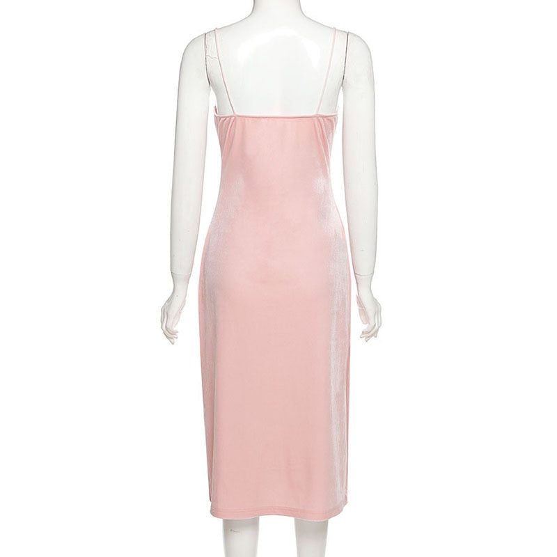 Loose Pink Party Midi Dress by White Market