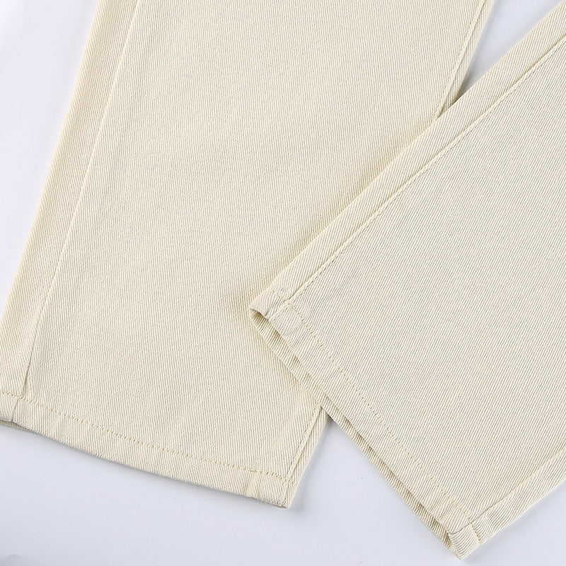 Wide Leg White Overalls Jeans by White Market