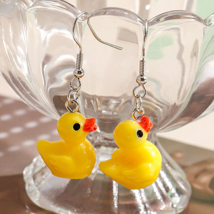 Yellow Rubber Duck Earring by White Market