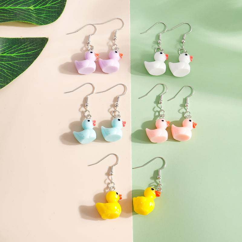 Yellow Rubber Duck Earring by White Market