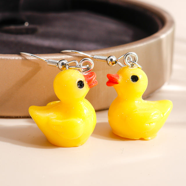 Yellow Rubber Duck Earring by White Market