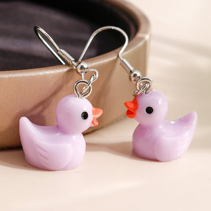 Yellow Rubber Duck Earring by White Market