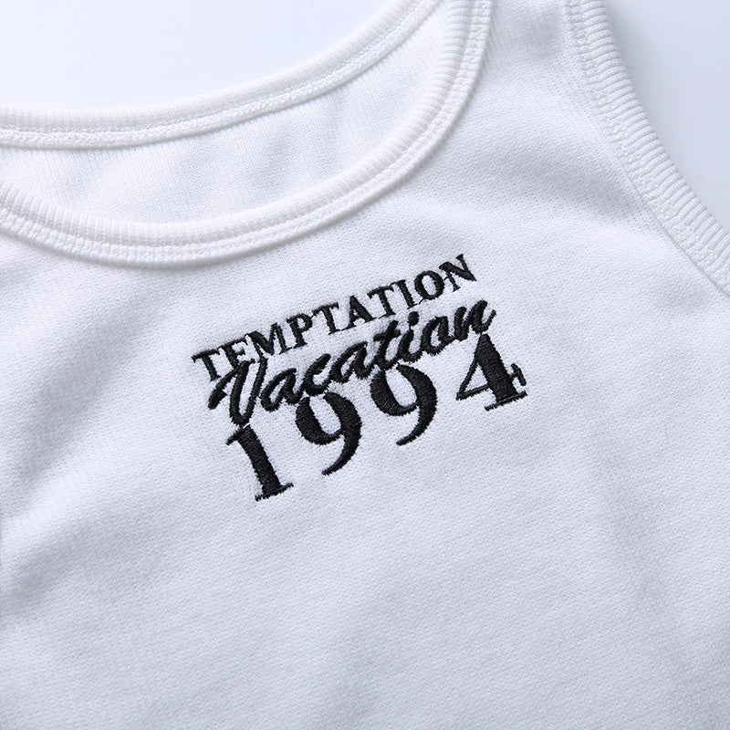 Temptation Vacation 1994 Ribbed Top by White Market