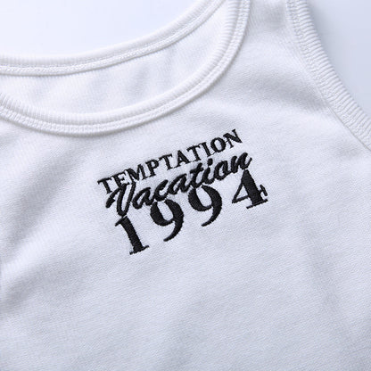 Temptation Vacation 1994 Ribbed Top by White Market