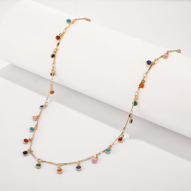 Rainbow Bead Necklace by White Market