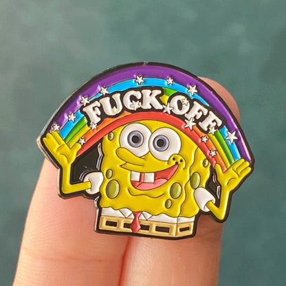 "Fuck Off" Spongebob Pin by White Market