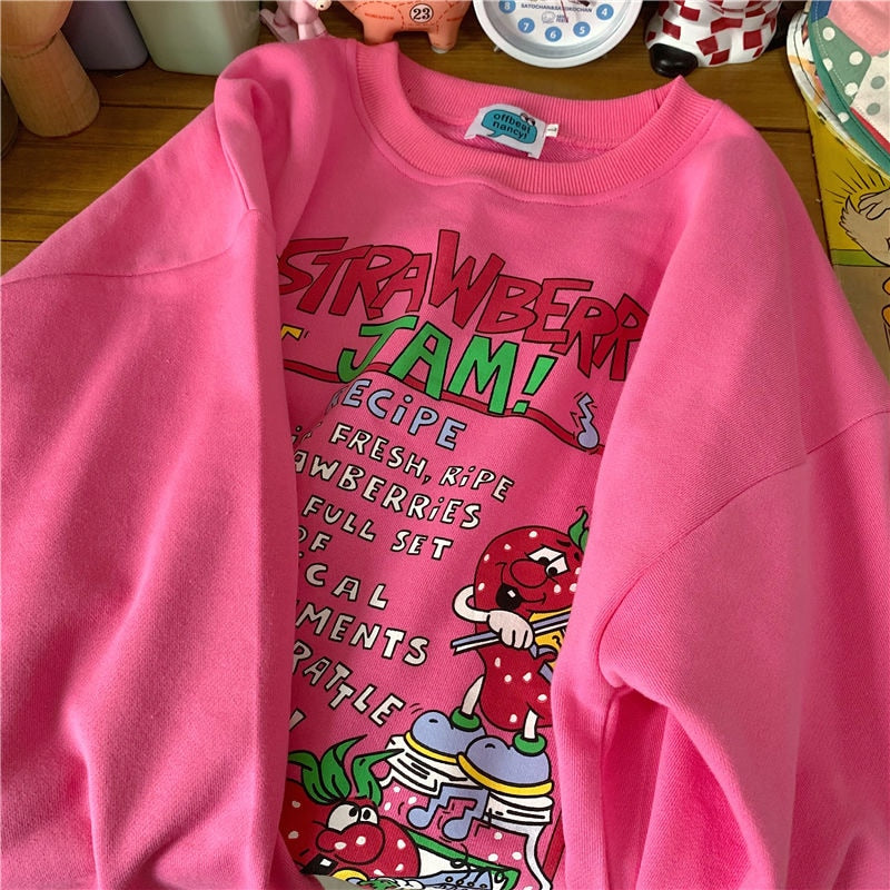 Strawberry Jam Pullover Sweater by White Market