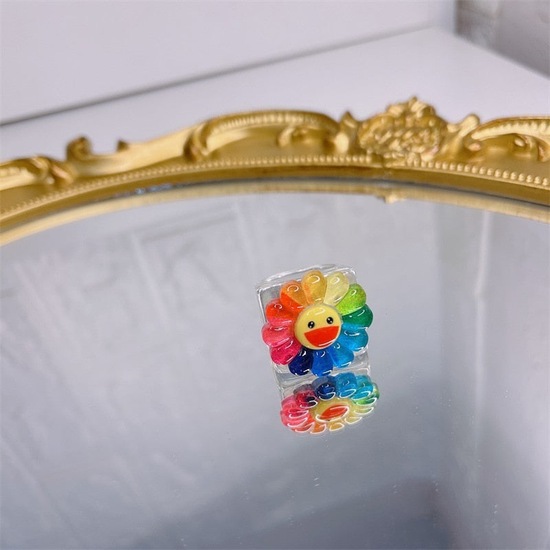 Resin Rainbow Ring by White Market