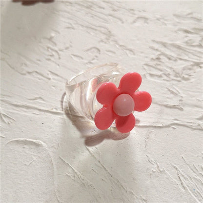 Resin Rainbow Ring by White Market