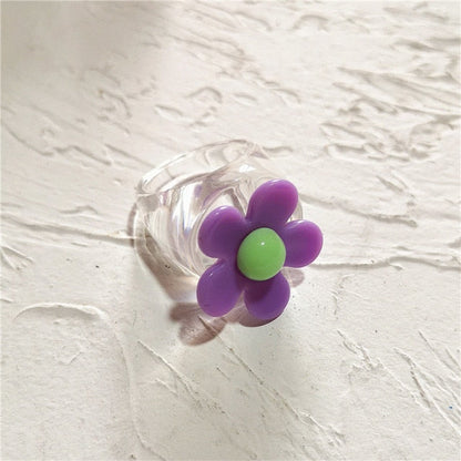 Resin Rainbow Ring by White Market