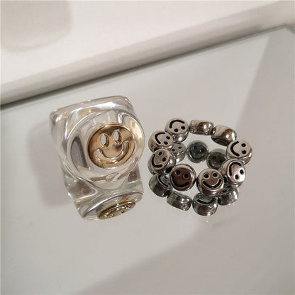 Happy Face Rings by White Market